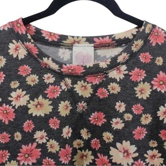 Freeloader Multicolor Floral Hi Low Boho Hippie Flower Child Blouse Top Size M - Picture 3 of 10